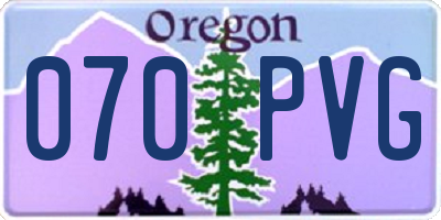 OR license plate 070PVG