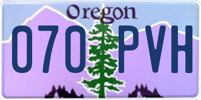 OR license plate 070PVH