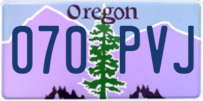 OR license plate 070PVJ