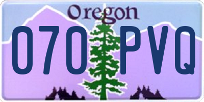OR license plate 070PVQ