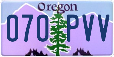 OR license plate 070PVV