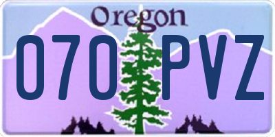 OR license plate 070PVZ