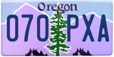 OR license plate 070PXA