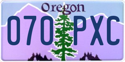 OR license plate 070PXC