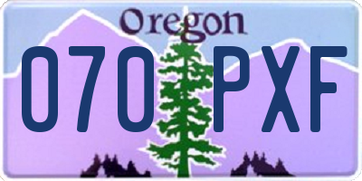 OR license plate 070PXF