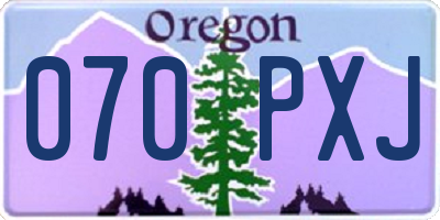 OR license plate 070PXJ