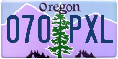OR license plate 070PXL