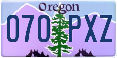 OR license plate 070PXZ