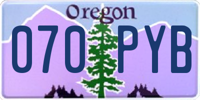 OR license plate 070PYB