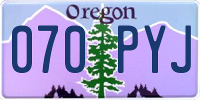 OR license plate 070PYJ