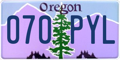 OR license plate 070PYL