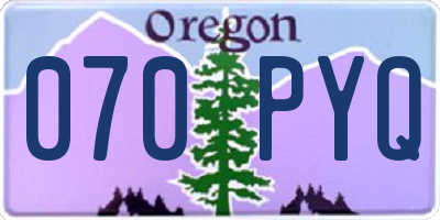 OR license plate 070PYQ
