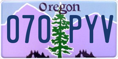 OR license plate 070PYV
