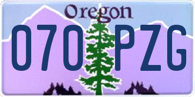 OR license plate 070PZG