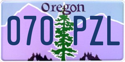OR license plate 070PZL
