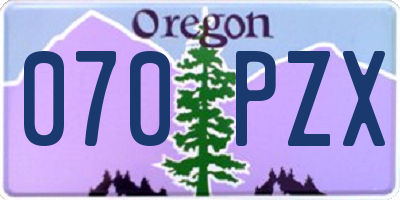 OR license plate 070PZX