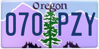 OR license plate 070PZY