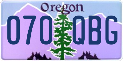 OR license plate 070QBG