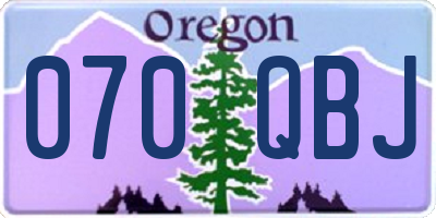 OR license plate 070QBJ