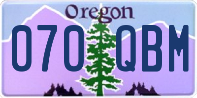 OR license plate 070QBM