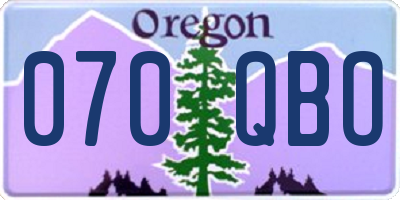 OR license plate 070QBO