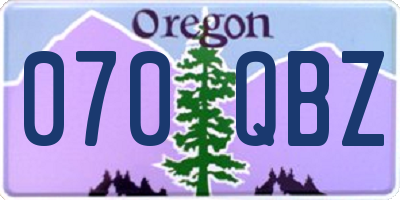 OR license plate 070QBZ