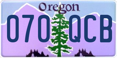 OR license plate 070QCB