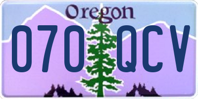 OR license plate 070QCV