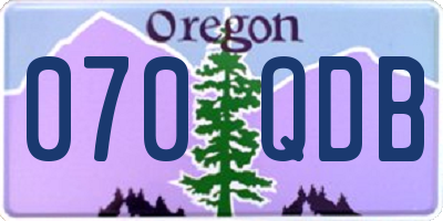 OR license plate 070QDB