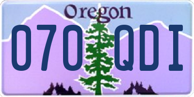 OR license plate 070QDI