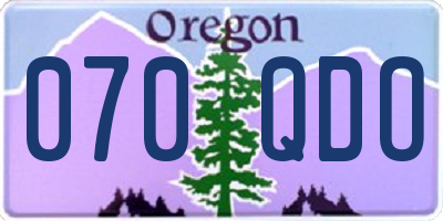 OR license plate 070QDO
