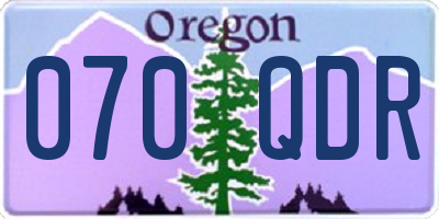 OR license plate 070QDR