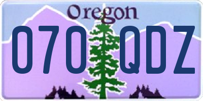 OR license plate 070QDZ