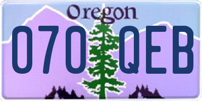 OR license plate 070QEB