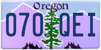 OR license plate 070QEI