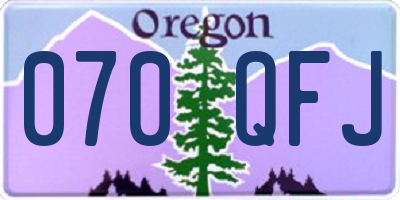 OR license plate 070QFJ