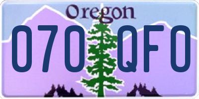 OR license plate 070QFO