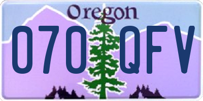 OR license plate 070QFV