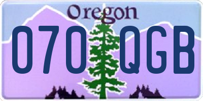 OR license plate 070QGB