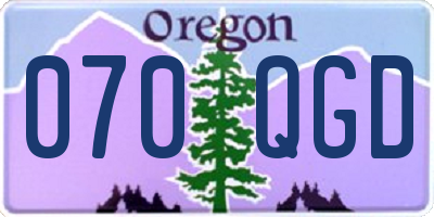 OR license plate 070QGD