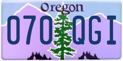 OR license plate 070QGI