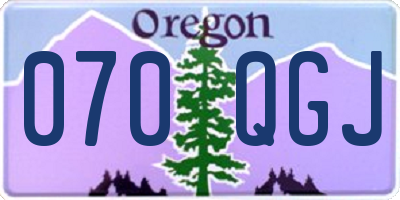 OR license plate 070QGJ