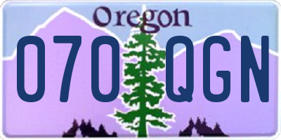 OR license plate 070QGN