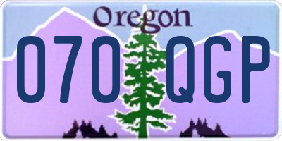 OR license plate 070QGP