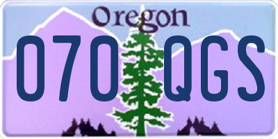 OR license plate 070QGS