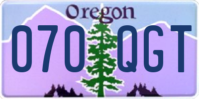 OR license plate 070QGT