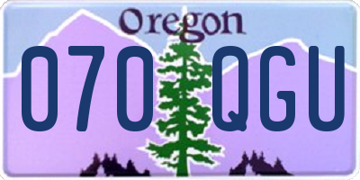 OR license plate 070QGU