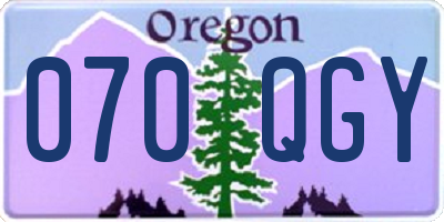 OR license plate 070QGY