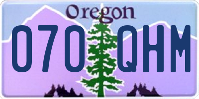 OR license plate 070QHM