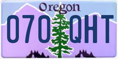 OR license plate 070QHT